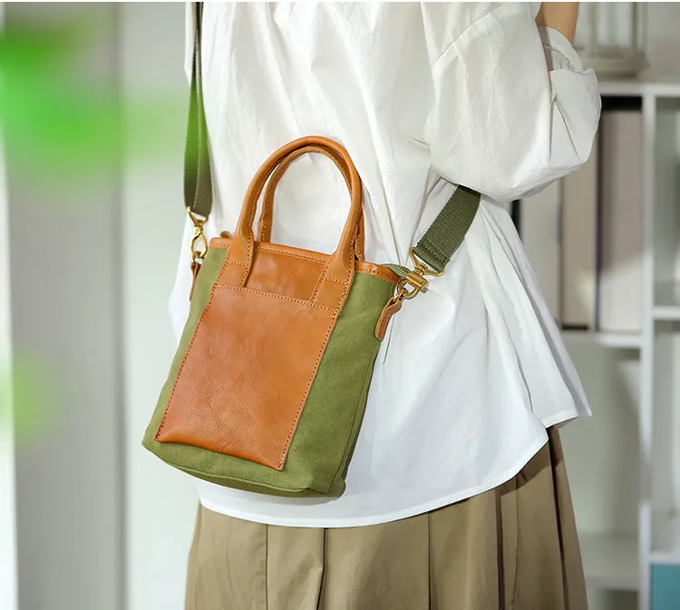 Womens Canvas Crossbody Bags Top Handle Handbag