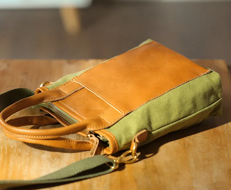 Womens Canvas Crossbody Bags Top Handle Handbag