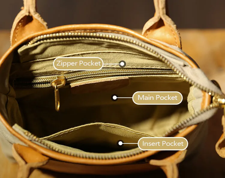 Womens Canvas Crossbody Bags Top Handle Handbag