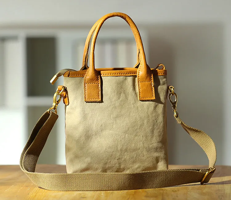 Womens Canvas Crossbody Bags Top Handle Handbag