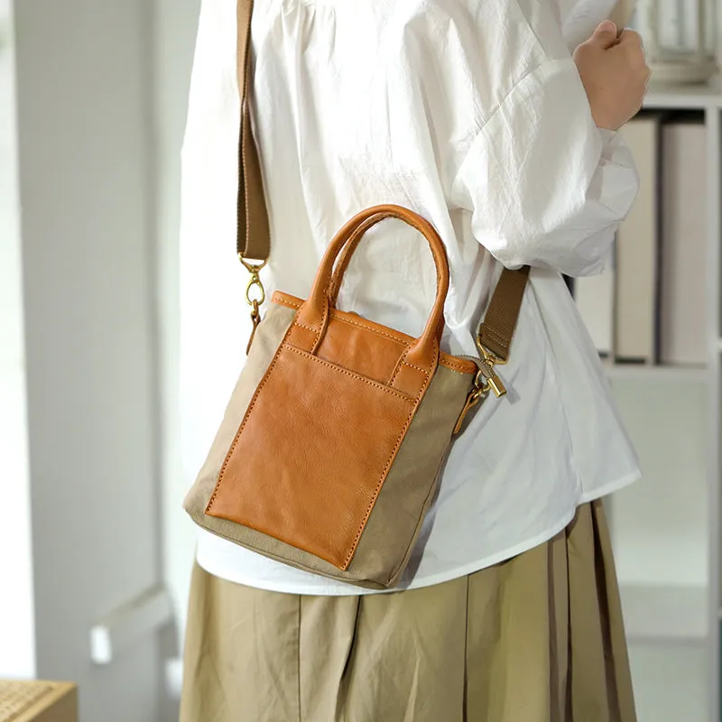 Womens Canvas Crossbody Bags Top Handle Handbag