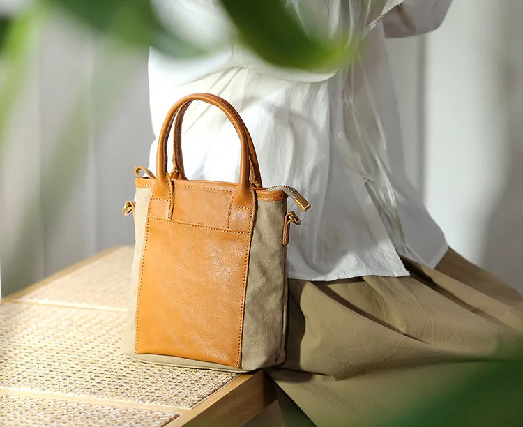 Womens Canvas Crossbody Bags Top Handle Handbag