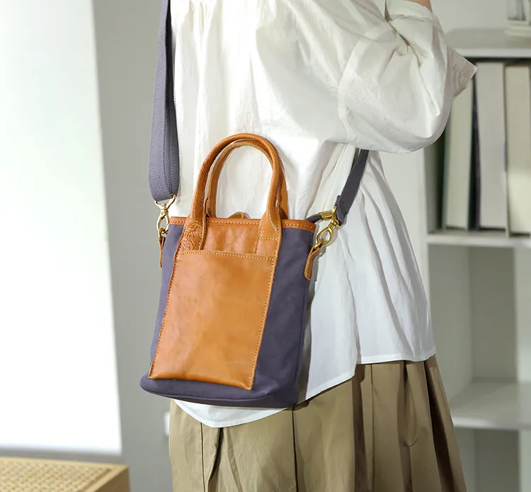 Womens Canvas Crossbody Bags Top Handle Handbag
