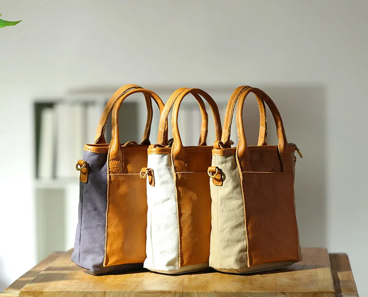Womens Canvas Crossbody Bags Top Handle Handbag