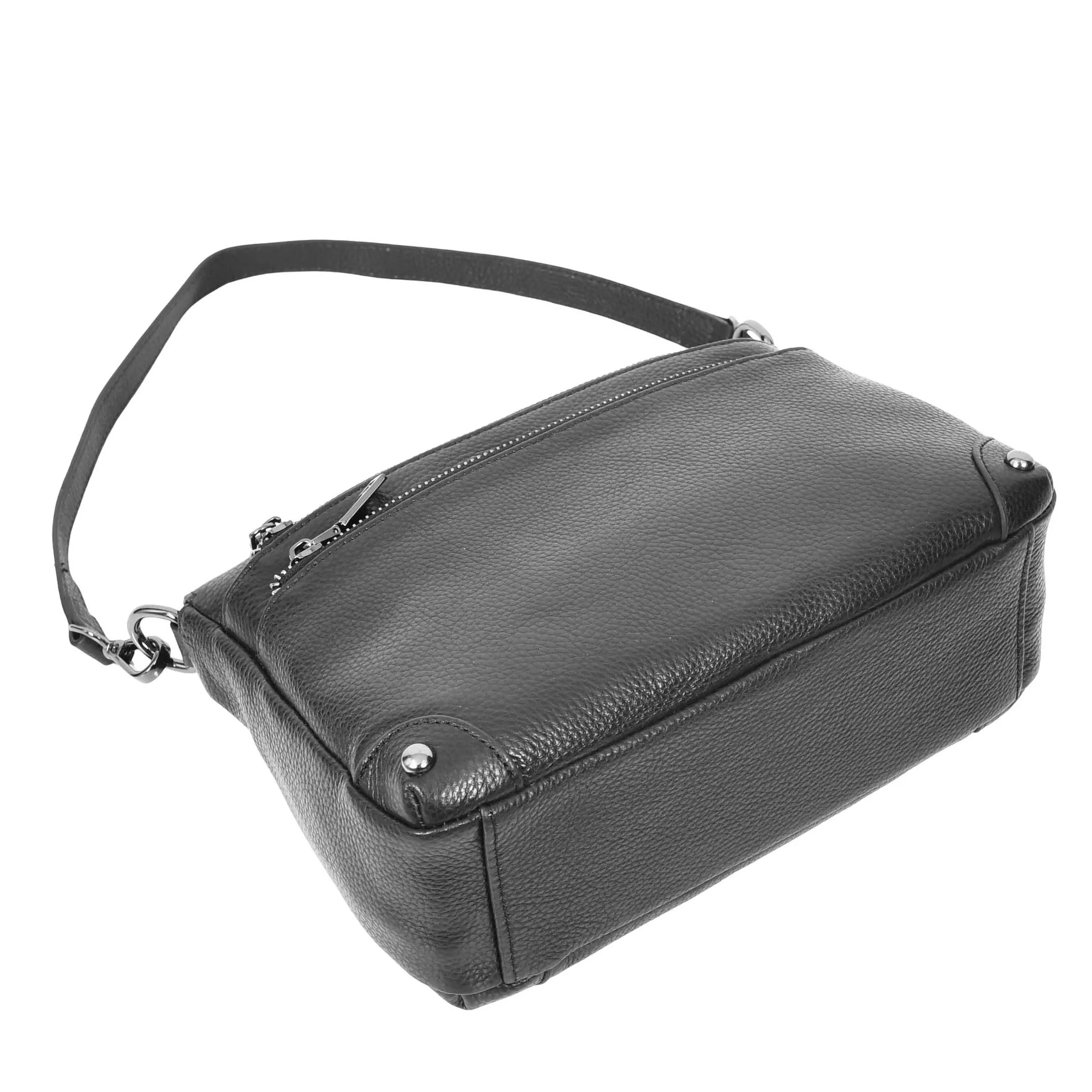 Womens Leather 2-in-1 Cross Body Shoulder Bag Olivia Black