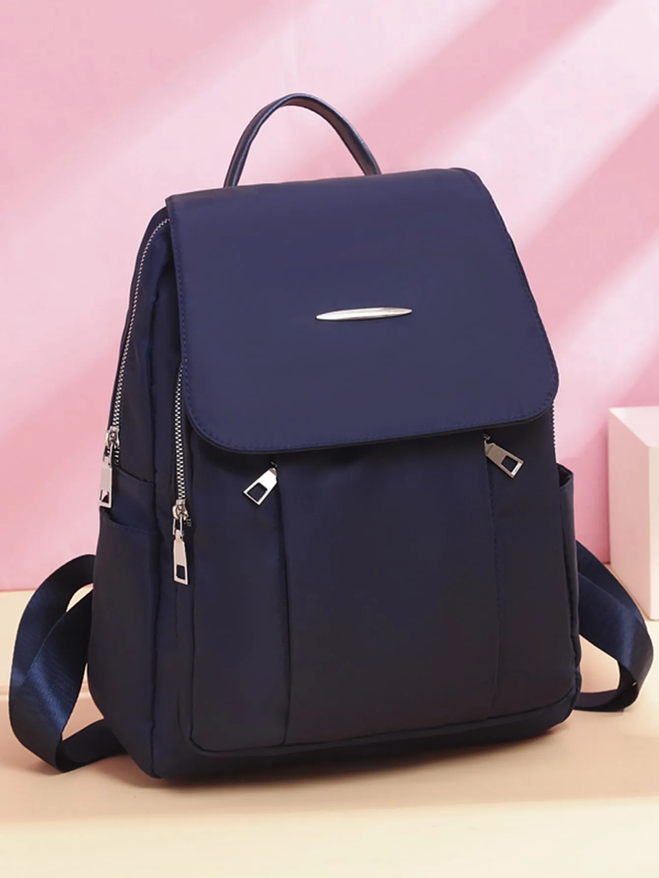 Zip Front Flap Backpack