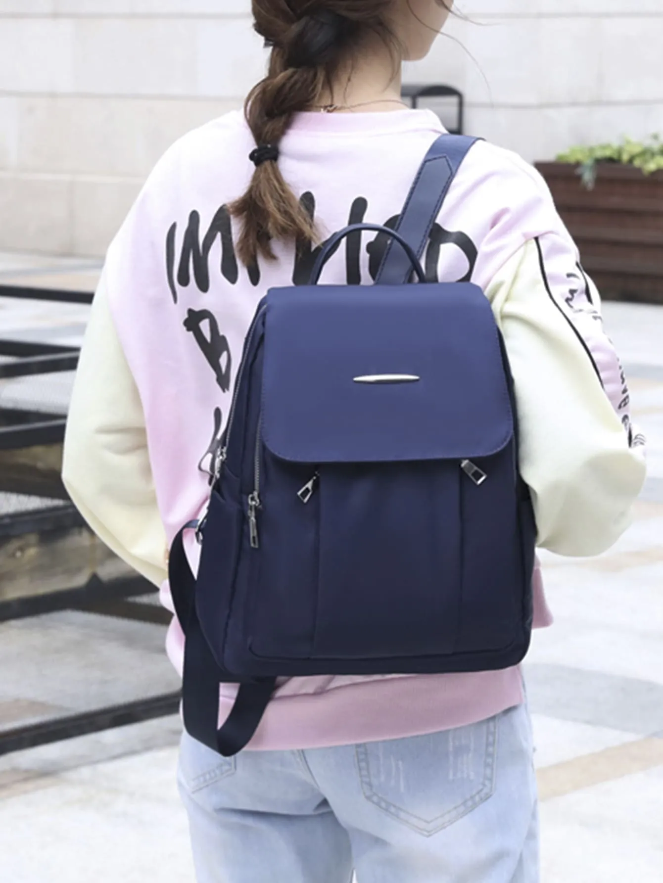 Zip Front Flap Backpack